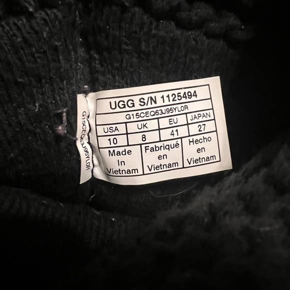 UGG Shaina Booties – Black – Size 10 – EUC – Cozy Knit Cuff - Picture 4 of 11